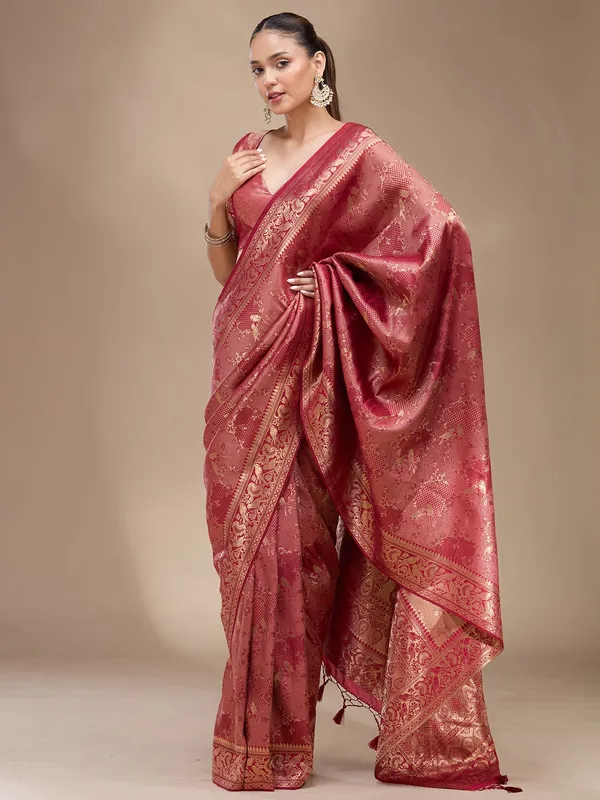 Maroon_Zariwork_Silk_Silk_Saree