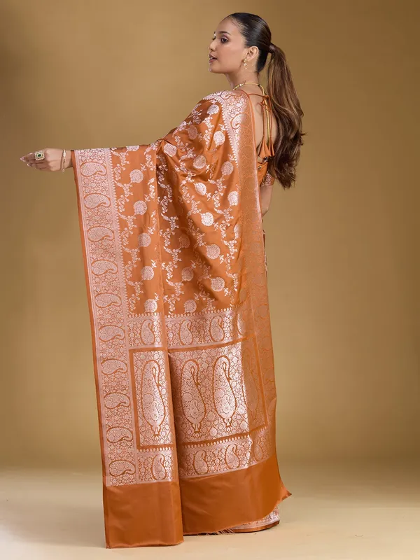 Mustard_Zariwork_Art_Silk_Silk_Saree