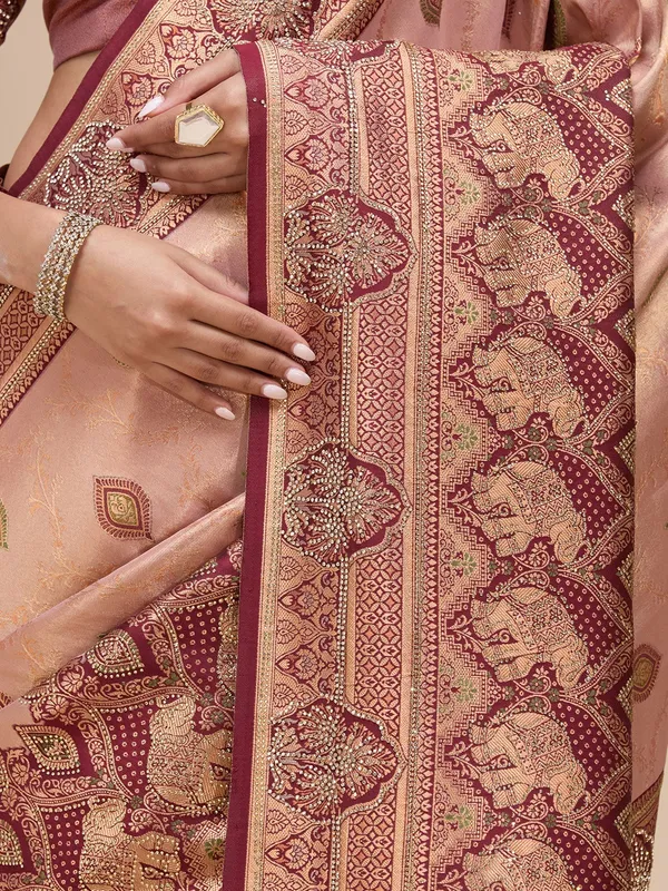 Baby_Pink_Aariwork_Art_Silk_Silk_Saree