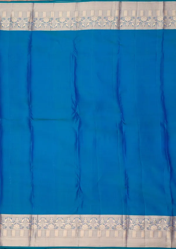 Peacock_Blue_Zariwork_Gold_Pure_Silk_Silk_Saree