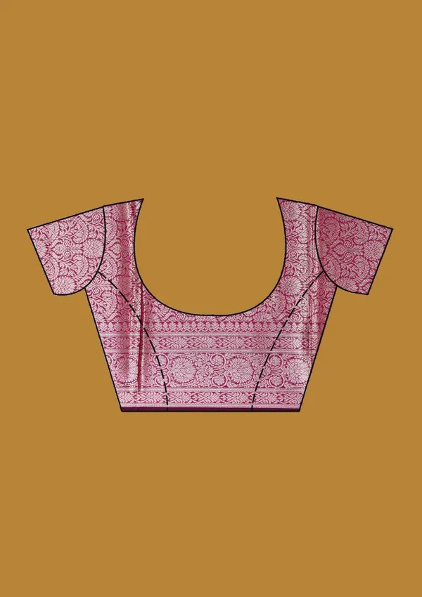 Magenta_Pink_Zariwork_Gold_Art_Silk_Silk_Saree