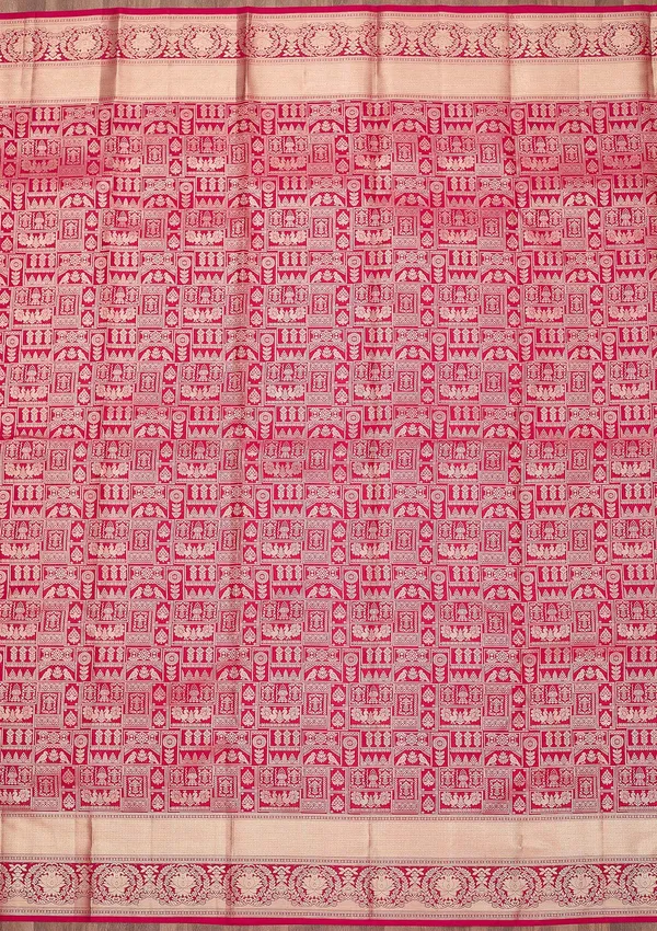 Rani_Pink_Zariwork_Gold_Pure_Silk_Silk_Saree