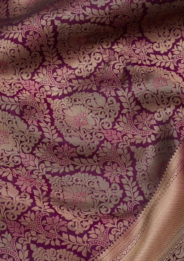 Wine_Zariwork_Gold_Pure_Silk_Silk_Saree