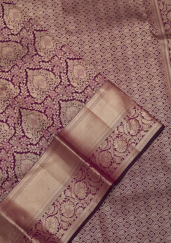Wine_Zariwork_Gold_Pure_Silk_Silk_Saree