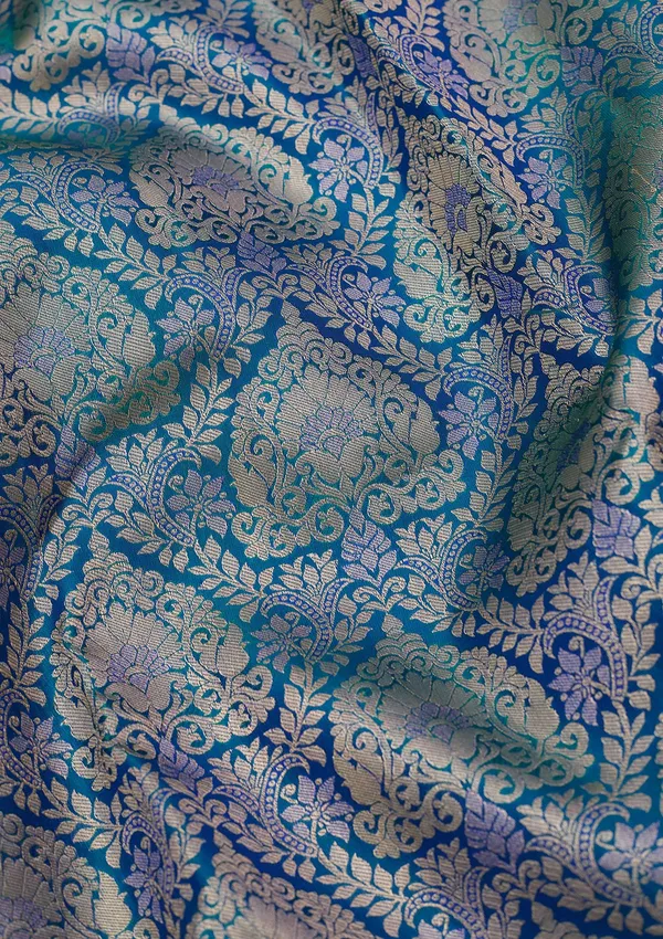Peacock_Blue_Zariwork_Gold_Pure_Silk_Silk_Saree
