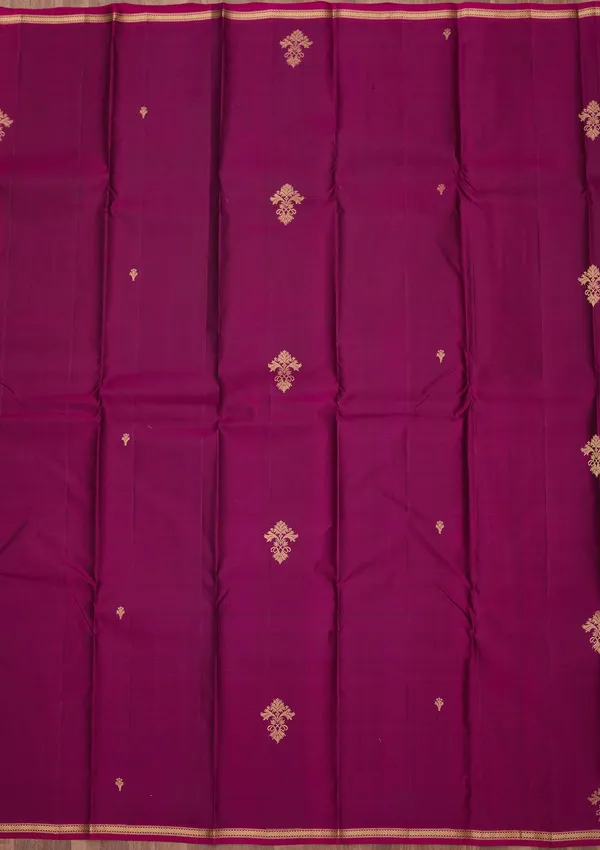 Wine_Zariwork_Gold_Silk_Silk_Saree