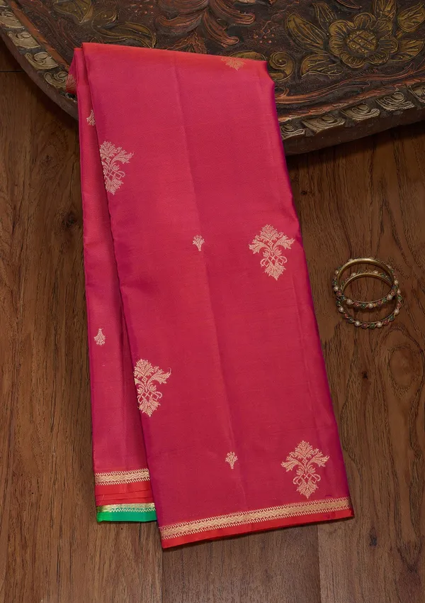 Rani_Pink_Zariwork_Gold_Silk_Silk_Saree