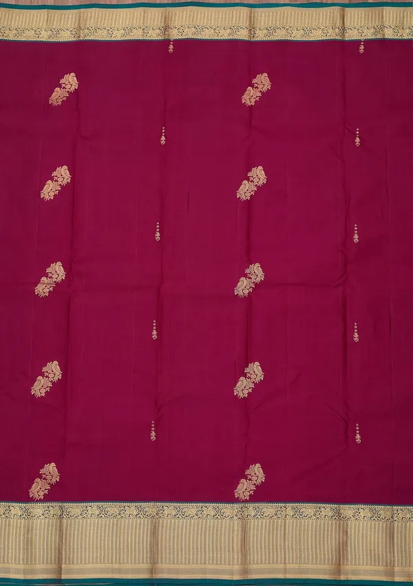 Wine_Zariwork_Gold_Silk_Silk_Saree