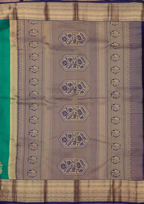 Parrot_Green_Zariwork_Gold_Silk_Silk_Saree