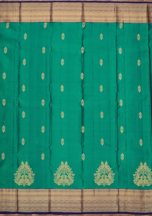 Parrot_Green_Zariwork_Gold_Silk_Silk_Saree