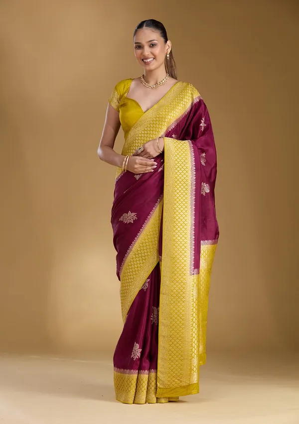 Wine_Zariwork_Silver_Art_Silk_Silk_Saree
