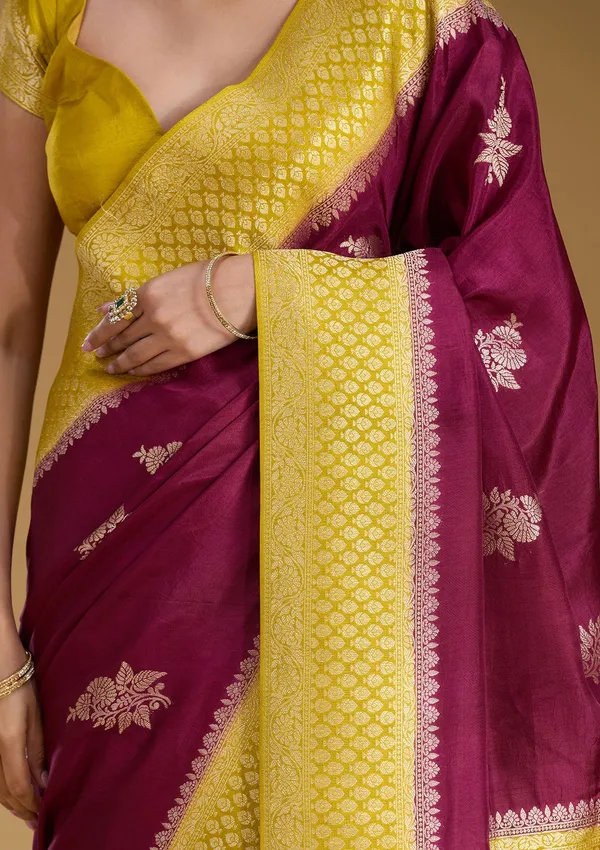 Wine_Zariwork_Silver_Art_Silk_Silk_Saree