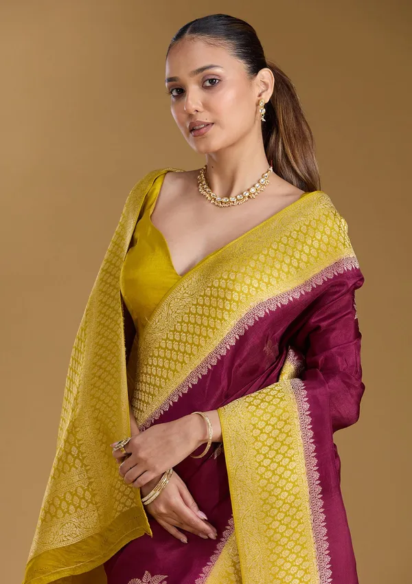 Wine_Zariwork_Silver_Art_Silk_Silk_Saree