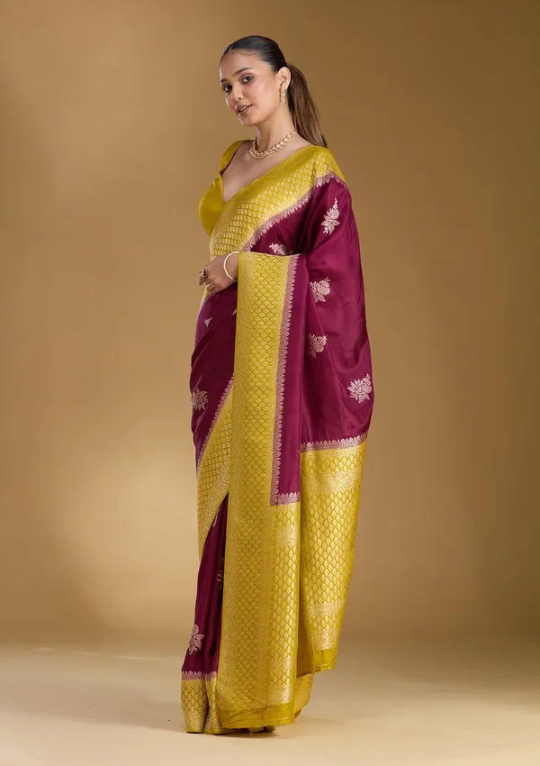 Wine_Zariwork_Silver_Art_Silk_Silk_Saree
