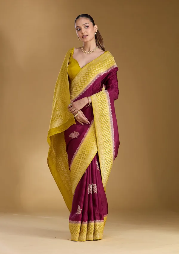 Wine_Zariwork_Silver_Art_Silk_Silk_Saree