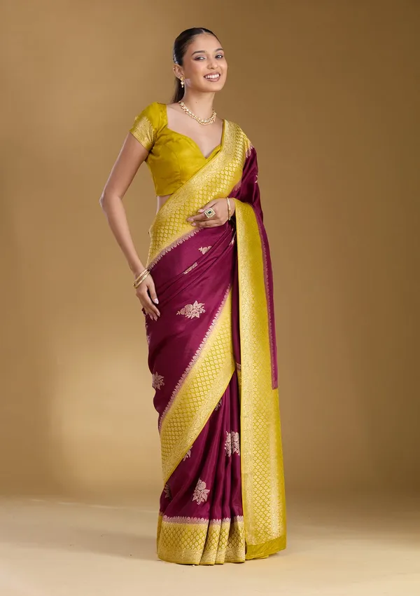 Wine_Zariwork_Silver_Art_Silk_Silk_Saree