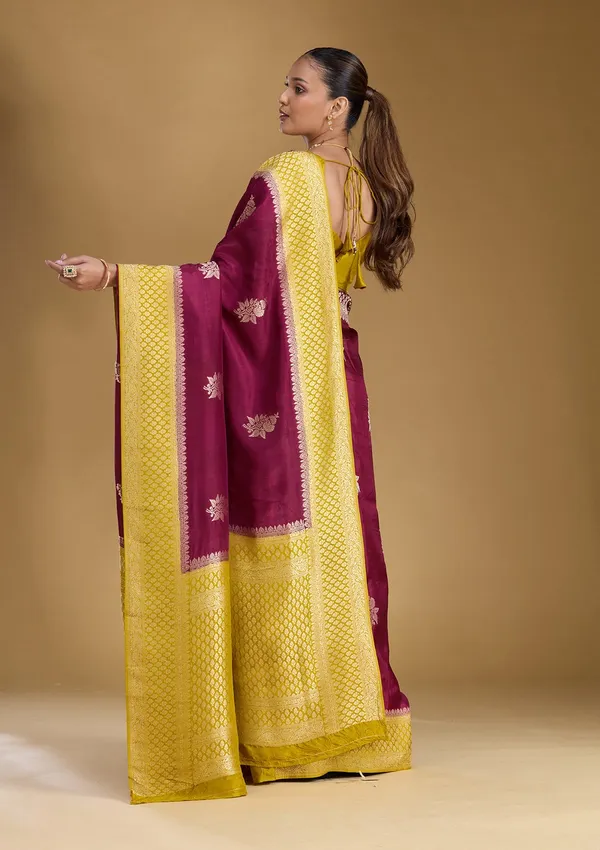 Wine_Zariwork_Silver_Art_Silk_Silk_Saree
