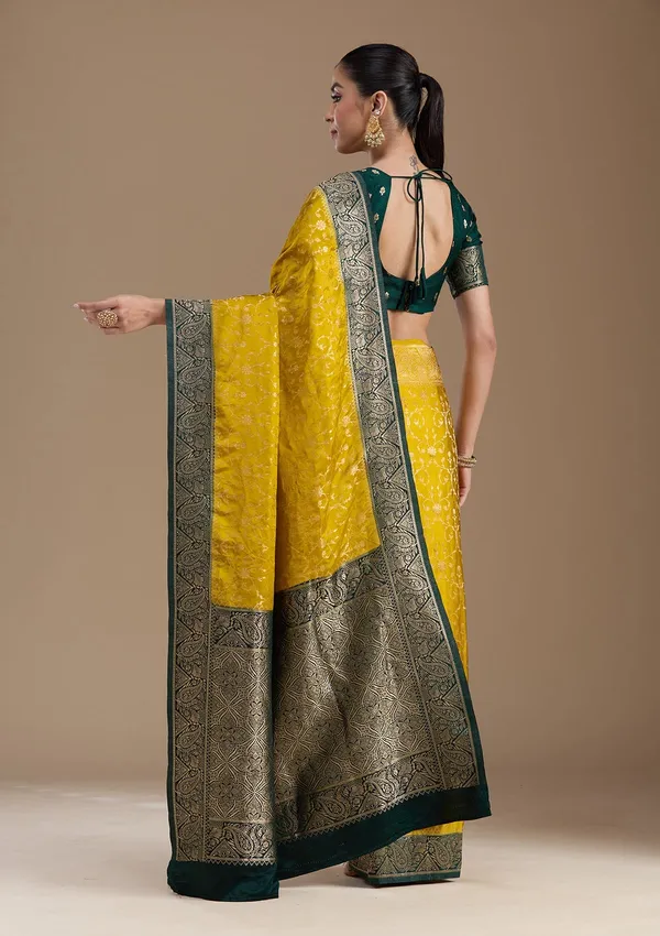 Yellow_Zariwork_Gold_Art_Silk_Silk_Saree