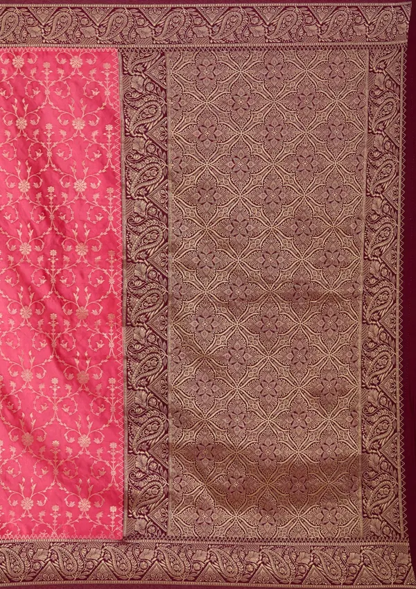 Pink_Zariwork_Gold_Art_Silk_Silk_Saree