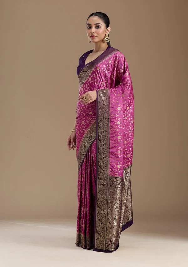 Lavender_Zariwork_Gold_Art_Silk_Silk_Saree