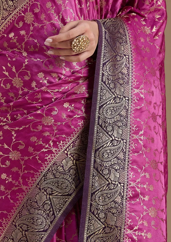 Lavender_Zariwork_Gold_Art_Silk_Silk_Saree
