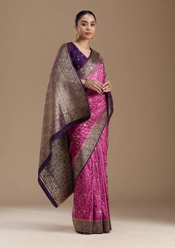 Lavender_Zariwork_Gold_Art_Silk_Silk_Saree