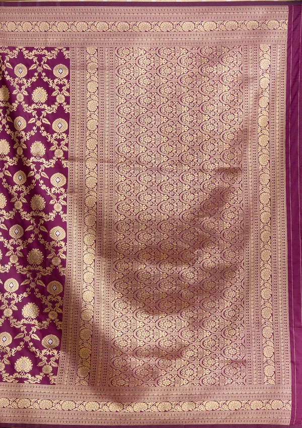 Wine_Zariwork_Gold_Art_Silk_Silk_Saree