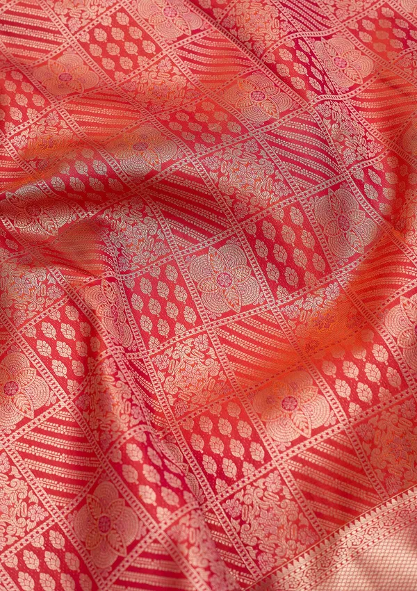 Orange_Zariwork_Gold_Pure_Silk_Silk_Saree