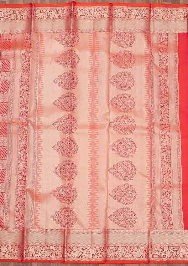 Orange_Zariwork_Gold_Pure_Silk_Silk_Saree