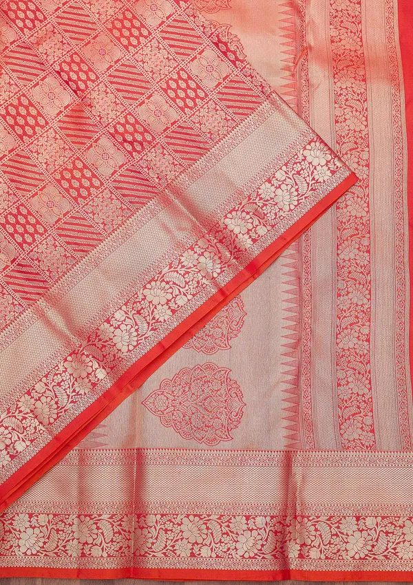 Orange_Zariwork_Gold_Pure_Silk_Silk_Saree