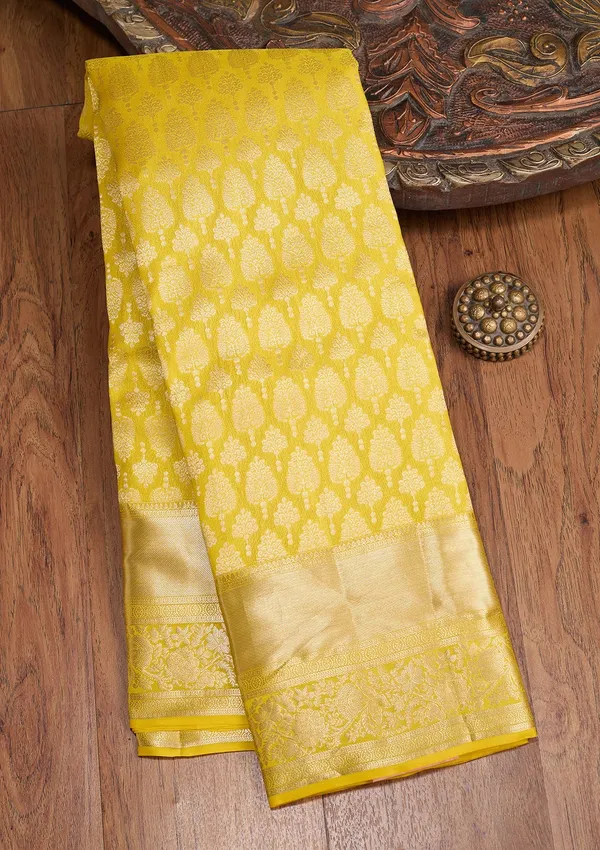 Yellow_Zariwork_Gold_Pure_Silk_Silk_Saree