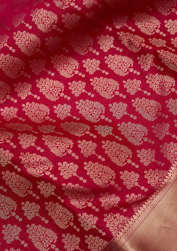 Rani_Pink_Zariwork_Gold_Pure_Silk_Silk_Saree