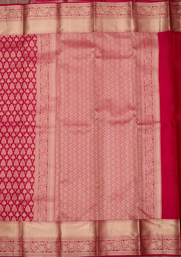 Rani_Pink_Zariwork_Gold_Pure_Silk_Silk_Saree