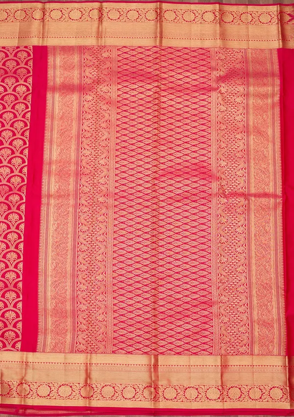 Rani_Pink_Zariwork_Gold_Pure_Silk_Silk_Saree
