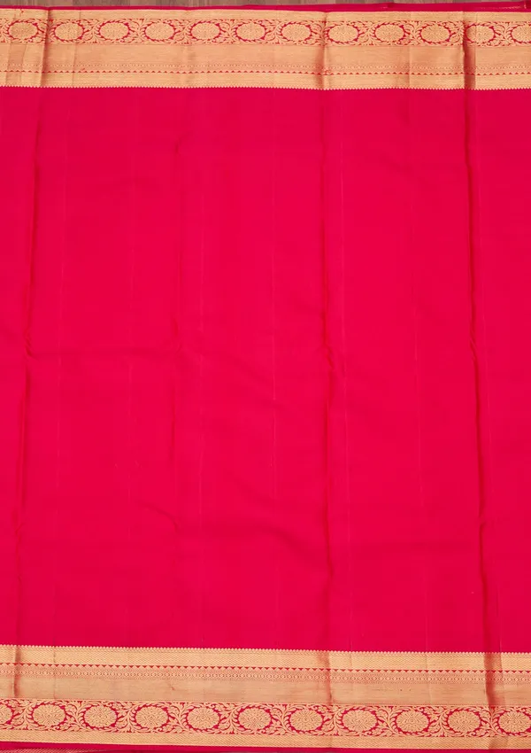 Rani_Pink_Zariwork_Gold_Pure_Silk_Silk_Saree