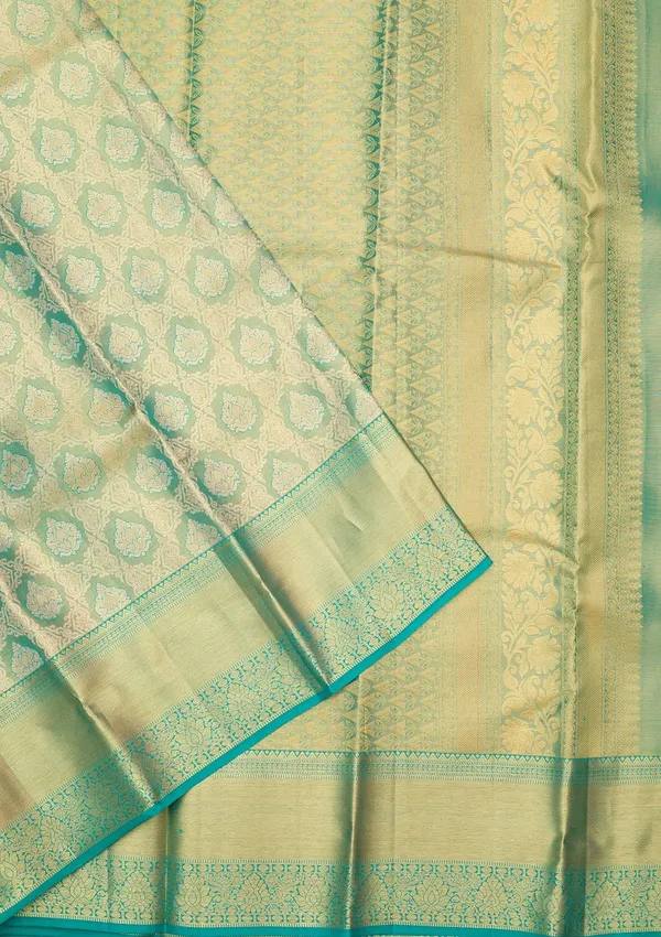Rama_Green_Zariwork_Gold_Silk_Silk_Saree
