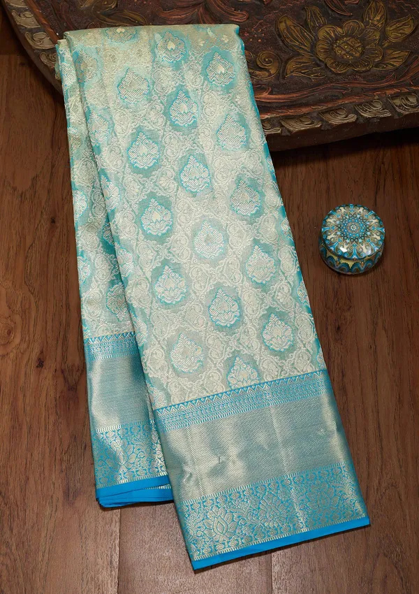 Blue_Zariwork_Gold_Silk_Silk_Saree