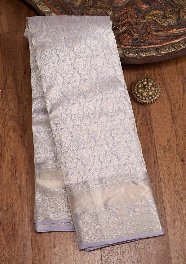 Grey_Zariwork_Silver_Silk_Silk_Saree