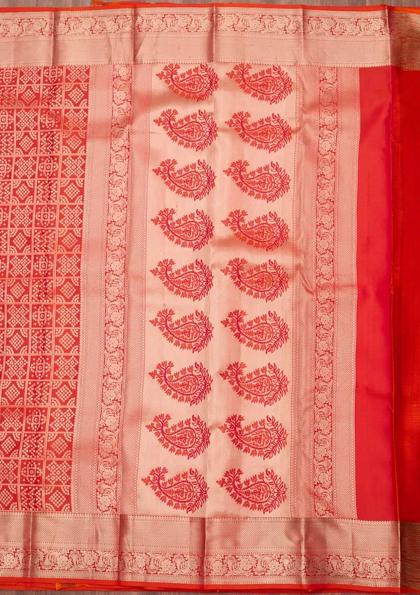 Orange_Zariwork_Gold_Silk_Silk_Saree