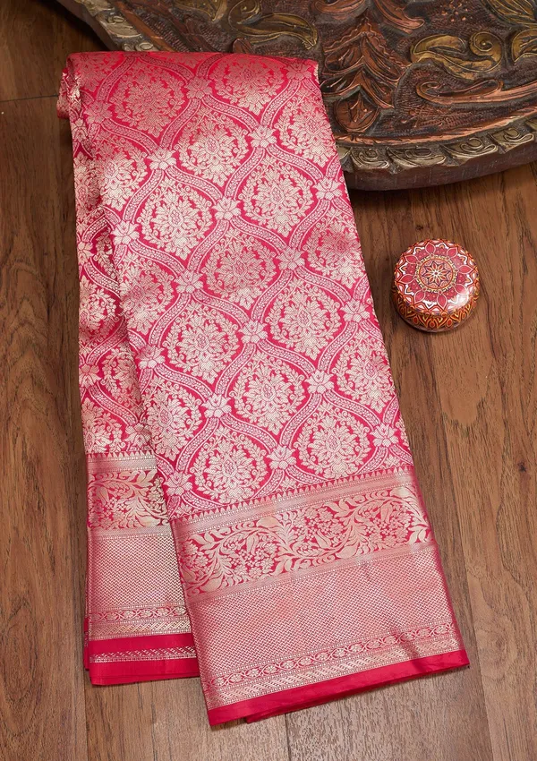 Rani_Pink_Zariwork_Gold_Silk_Silk_Saree