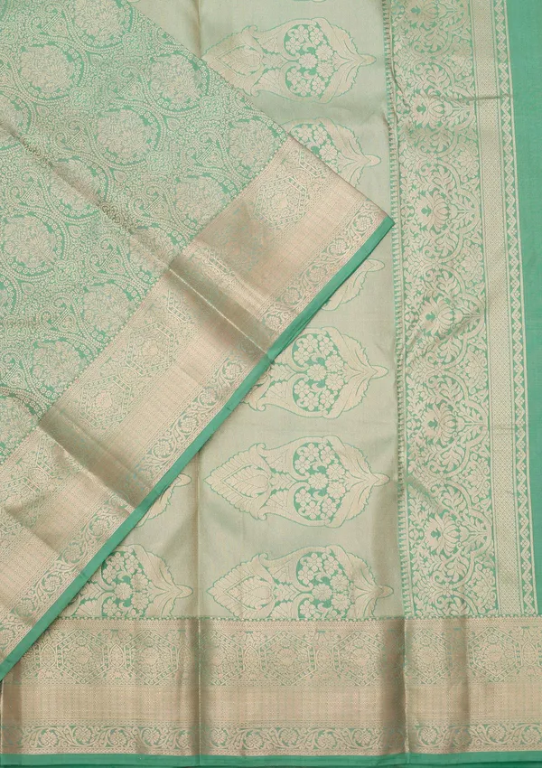 Sea_Green_Zariwork_Silver_Silk_Silk_Saree