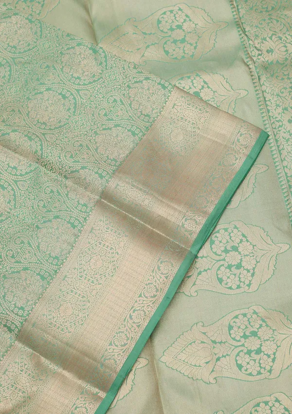 Sea_Green_Zariwork_Silver_Silk_Silk_Saree