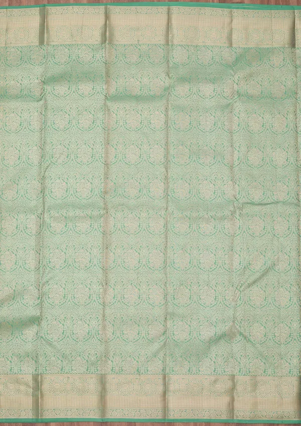 Sea_Green_Zariwork_Silver_Silk_Silk_Saree