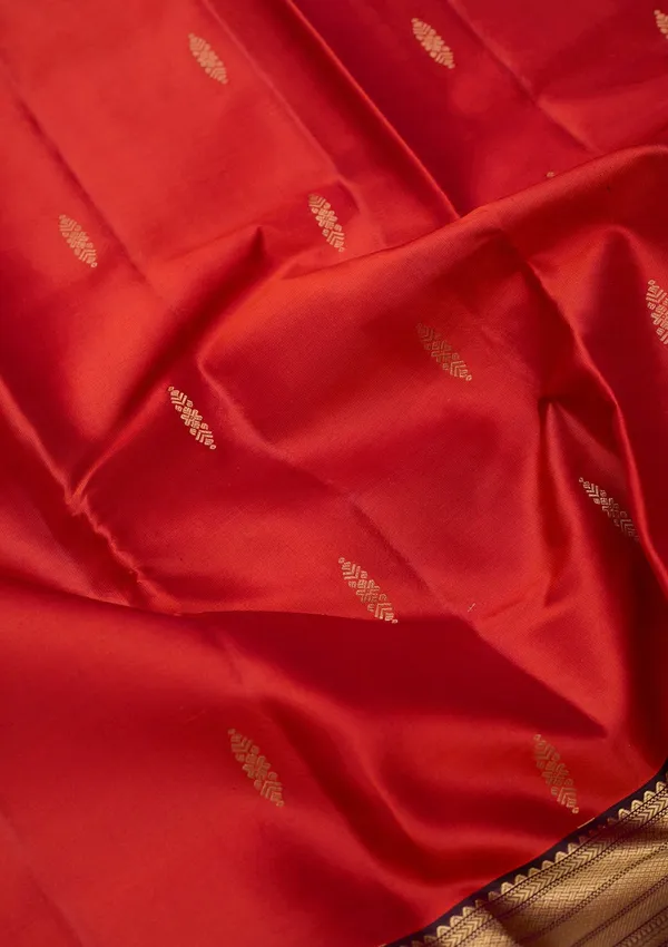 Rust_Zariwork_Gold_Silk_Silk_Saree