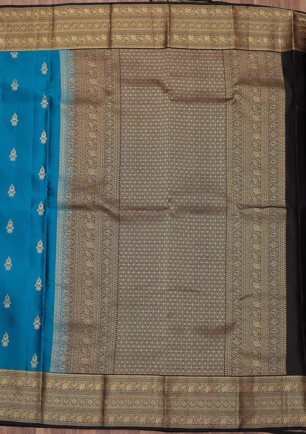 Blue_Zariwork_Gold_Silk_Silk_Saree
