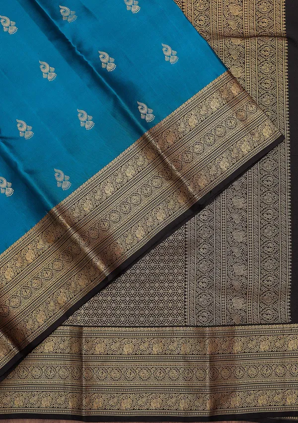 Blue_Zariwork_Gold_Silk_Silk_Saree