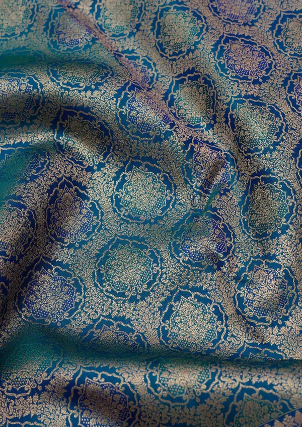 Peacock_Blue_Zariwork_Gold_Silk_Silk_Saree