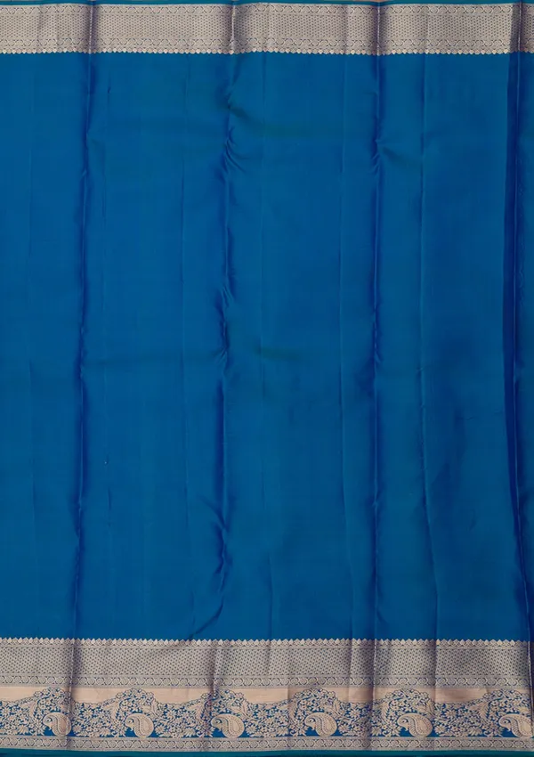 Peacock_Blue_Zariwork_Gold_Silk_Silk_Saree