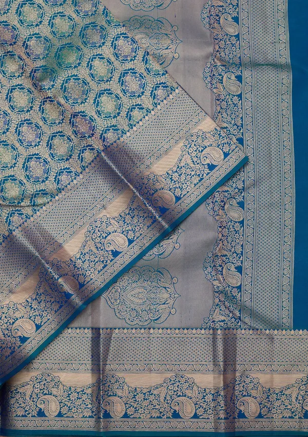 Peacock_Blue_Zariwork_Gold_Silk_Silk_Saree