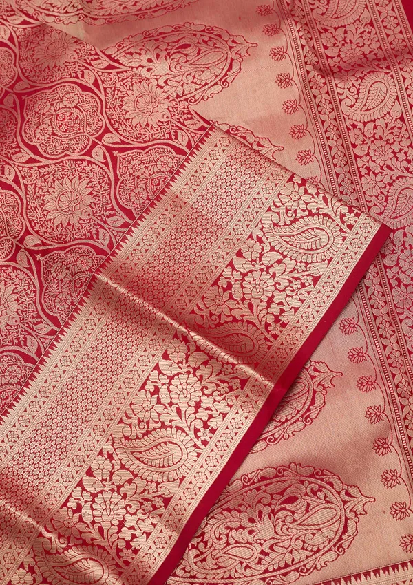 Maroon_Zariwork_Gold_Silk_Silk_Saree